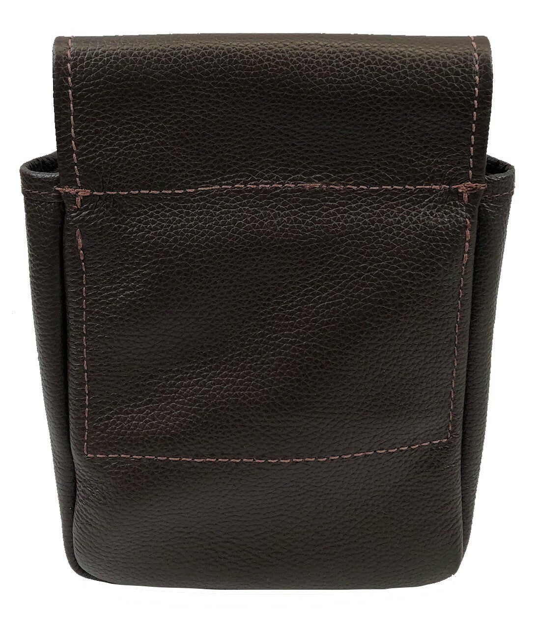Ostrich Skin & Leather Shotgun Shell Pouch - Deluxe Style