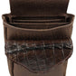 Crocodile Hornback Skin & Buffalo Hide - Deluxe Style Brown or Black