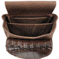 Crocodile Hornback Skin & Buffalo Hide - Deluxe Style Brown or Black