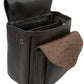 Ostrich Skin & Leather Shotgun Shell Pouch - Deluxe Style