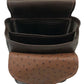 Ostrich Skin & Leather Shotgun Shell Pouch - Deluxe Style